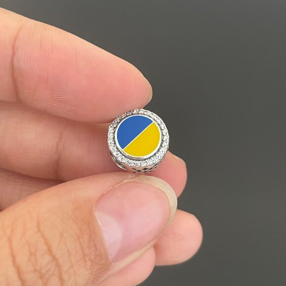 Pandora Jewelry - Pandora Ukraine Flag Bead Charm Travel Charm